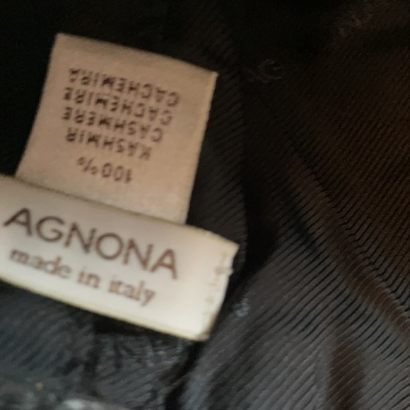 EUC Agnona cashmere and leather beret - Picture 2 of 5